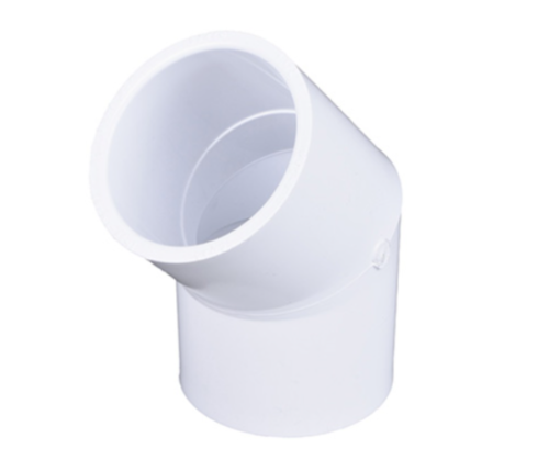 Codo PVC Sanitario 1-1/2"x45